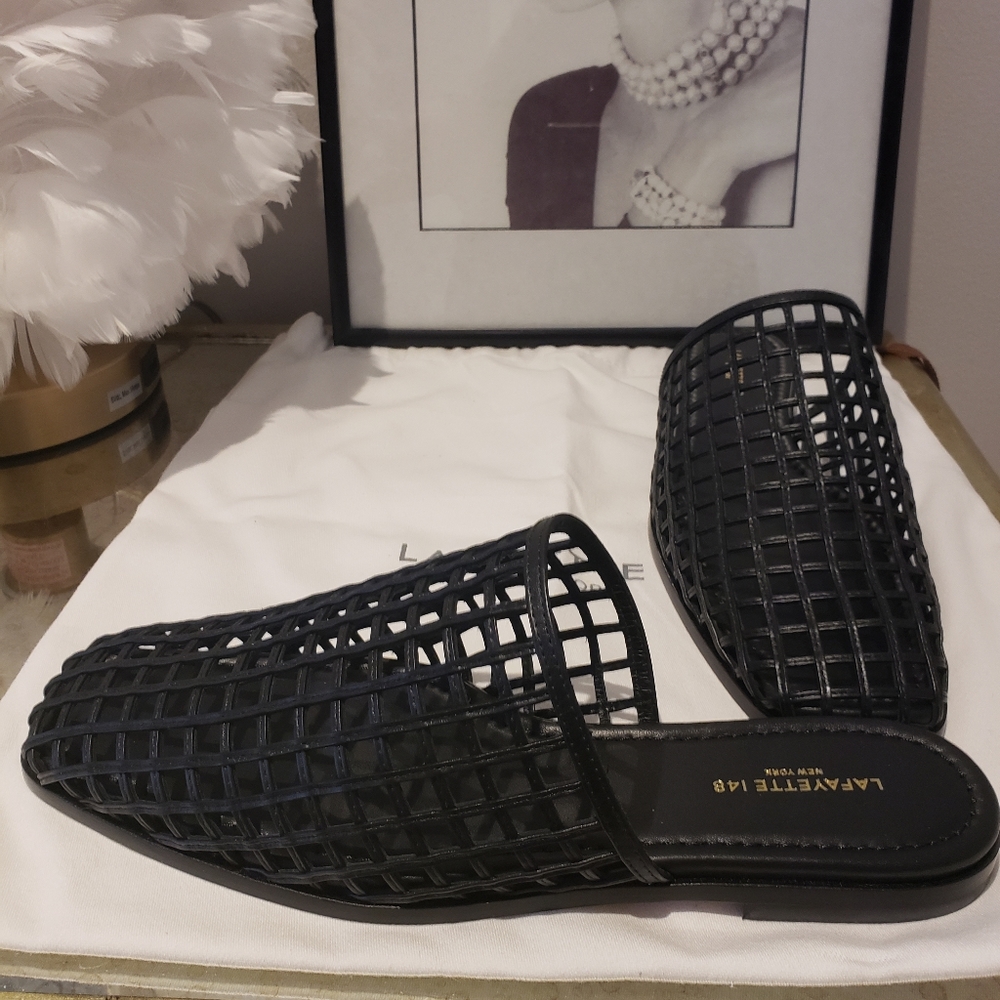 Leather Cage Mules